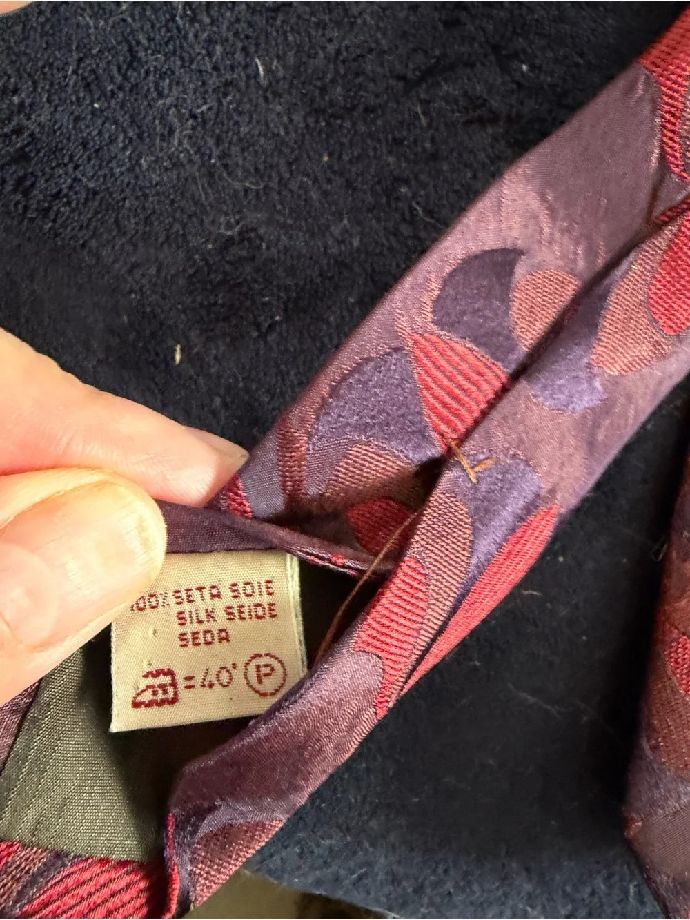 Men's Romeo Gigli Patterned Silk Tie